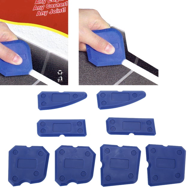 Kit de Herramientas de Calafateo de Silicona, Raspador de Cemento de Vidrio para Acabado de Lechada