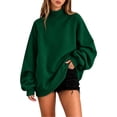 thumbnail image 6 of Enjoytime Fall Sweatshirts for Women Long Sleeve Solid Color Pullover Tops Winter Comfy Casual Mock Neck Sweatshirt, 6 of 7