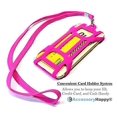 thumbnail image 5 of Pink Universal Lanyard & Card Holder, Cell Phone Tether Neck Strap Silicone Smartphone Case Compatible w/ iPhone 5 6 6S 7 8 8 Plus Galaxy S8 S9 Note 8 9 and Most Smartphones, 5 of 5