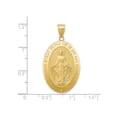 thumbnail image 3 of 10k Yellow Gold Miraculous Medal Pendant for Women, Virgin Mary Catholic Necklace with 1830 Inscription, Religious Christian Charm Symbolizing Faith and Protection, 3 of 6