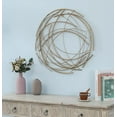 thumbnail image 3 of Gold Abstract Metal Wall decor, Mordern Iron Sticks Round Wall Art, Large Contemporary Bling Wall Sculptures, Hanging for Living Room Bedroom Office, 26 inch, Gold, 3 of 16