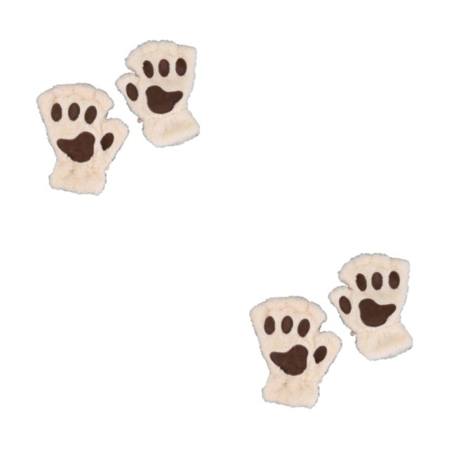 Justharion Cadeaux Attentionnés Gants Doux et Confortables pour Êtres Chers Mignons à la Mode beige Ensemble de 2