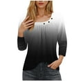 thumbnail image 1 of Blusas para las Mujeres Casual, 3/4 Manga Floral Estampado Camiseta de Moda Top Hecho de Poliéster Transpirable Suave para el Uso Diario de Primavera Otoño, Tops de Blusa para las Mujeres, 1 of 5