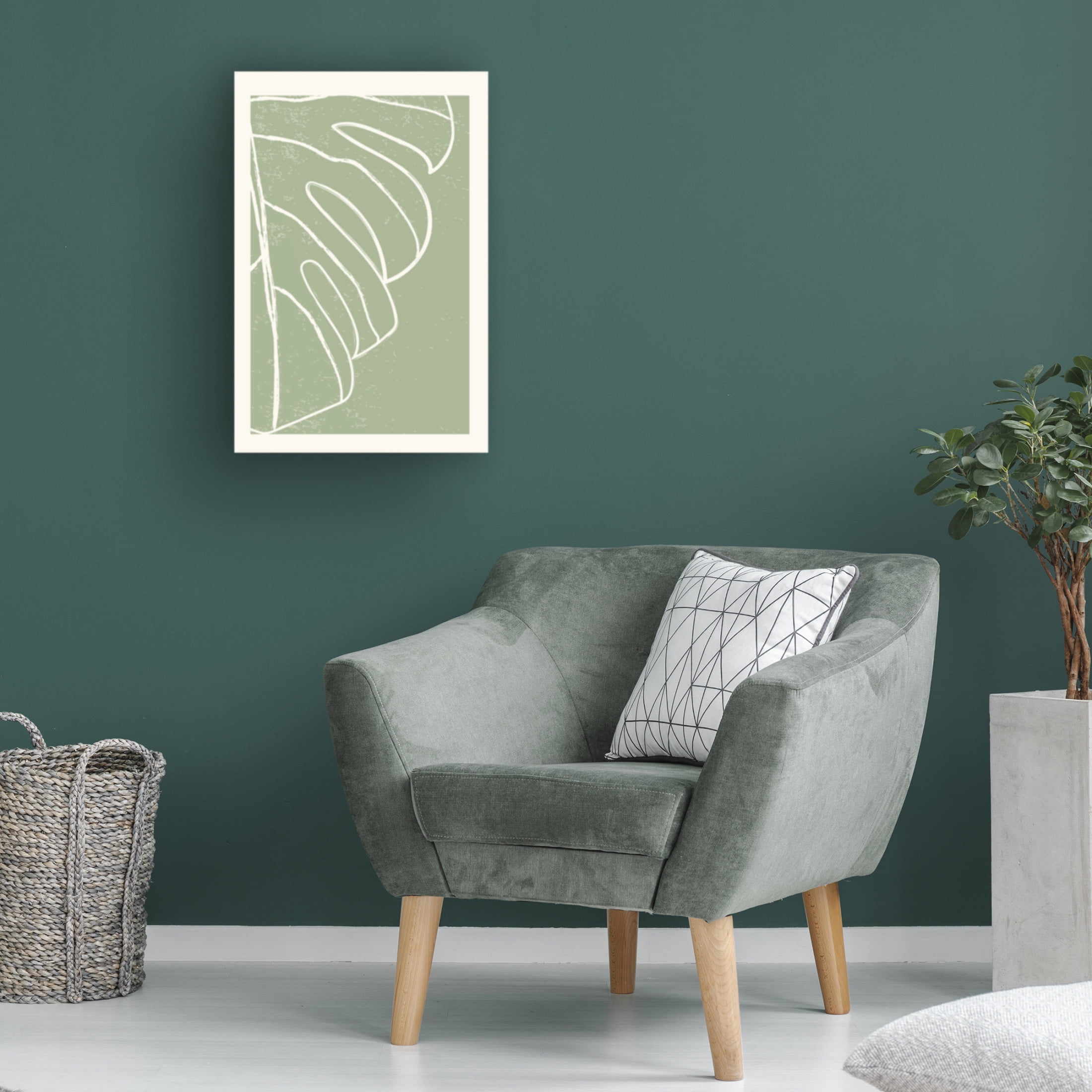 Trademark Fine Art jay stanley  Minimal Monstera Collection 3 Canvas Wall Art