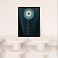 thumbnail image 4 of The Abstraction Of Teal Moonlight Pearls Blue Hilma af Klint Style Oil Painting Artwork Framed Wall Art Print A4, 4 of 5