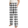 thumbnail image 3 of YUANxueke Plaid Pants for Girls Boys Elastic Waist Straight Leg Comfy Pants with Pockets,Black,4-5 Years, 3 of 6