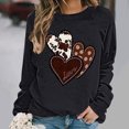 thumbnail image 3 of Uootdi Heart Printed Sweatshirts for Women Funny Love Heart Letter Print Graphic Long Sleeve Shirts Crewneck Pullover Top Holiday Pullover Outfits Gift, 3 of 6