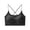 Black-bra, variant on Women's Criss Cross Bras Wireless Push up Spaghetti Straps Bras Breathable Casual Tops