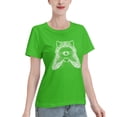 thumbnail image 2 of Love Raccoon Women'S Basic Short Sleeve T-Shirt Green Small, 2 of 5