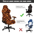 thumbnail image 5 of TSOVTHRID Tiger Pattern Set of 4 Gaming Chair Covers Slipcovers, Stretchable Breathable Computer Reclining Gaming Chair Seat Cover with Armrest Covers, 5 of 7