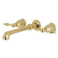 thumbnail image 4 of Kingston Brass  Naples 3-Hole Wall Mount Roman Tub Faucet Matte Black Matte, 4 of 5