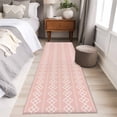 thumbnail image 4 of 2'x6' Rug Runners for Hallways Kitchen, Pink Boho Non Slip Entryway Beside Floor Carpet Runner, Vintage Ethnic Tribe Abstract Art Washable Laundry Room Bedroom Throw Rugs Mat for Family Pet, 4 of 8
