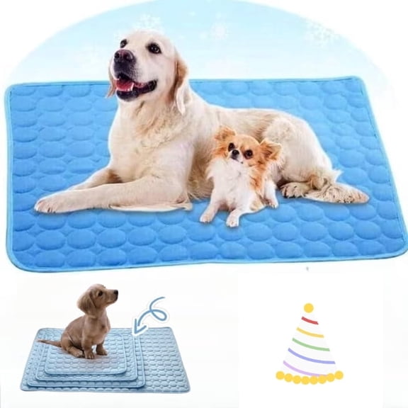 Summer Washable Portable Pet Cooling Mat, Large Size Cooling Pad for Dogs, 15.75" × 11.81"