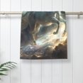 thumbnail image 5 of Bingfone Space White Horse Ultra Absorbent & Soft Hand Towels for Bath, Hand, Face, Gym and Spa-27.5x16in, 5 of 8