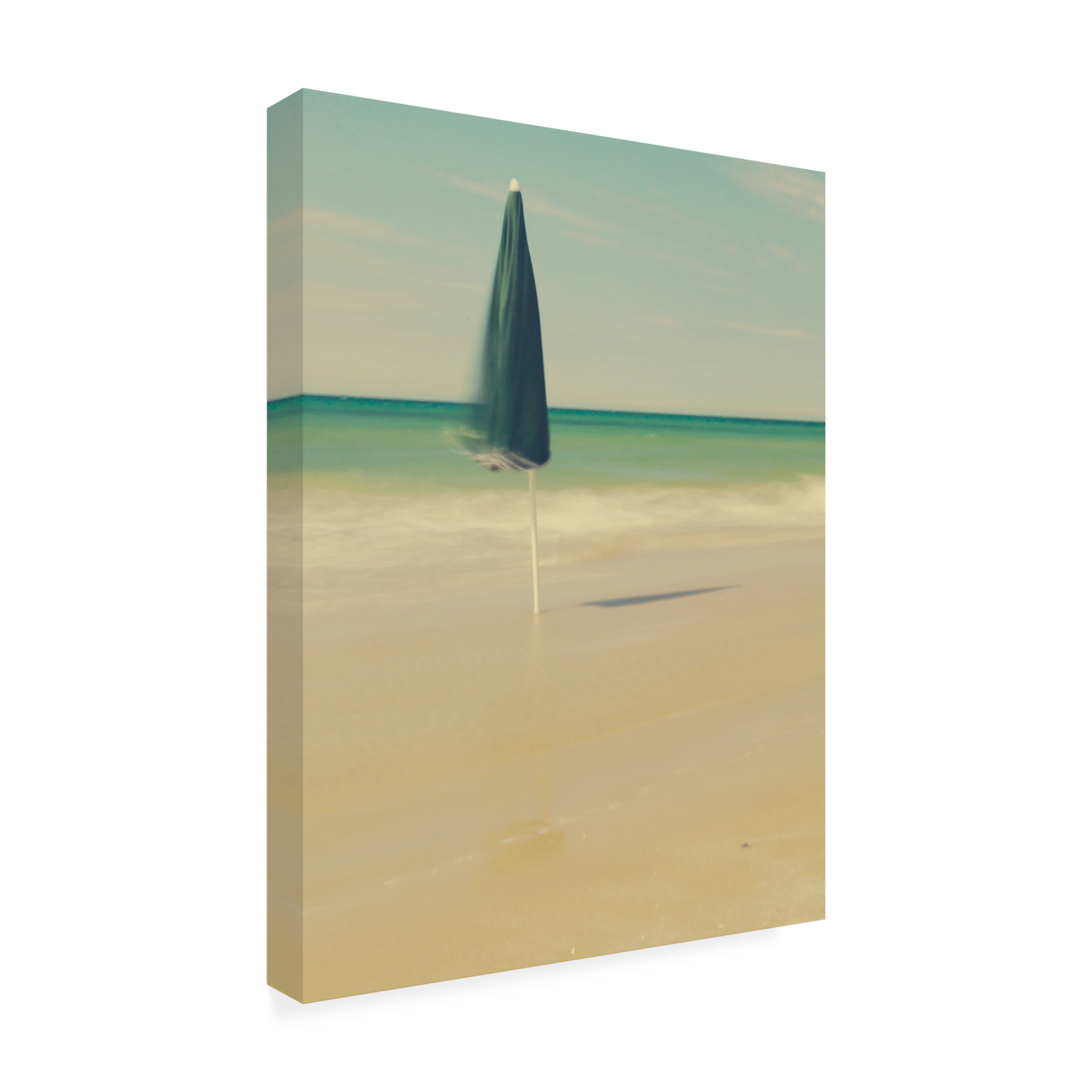 Canvas Wall Art - Massimo Della Latta 'The Green Umbrella' Wall Art for Living Room, Bedroom, or Office Décor by Trademark Fine Art - 14 x 19 Inches
