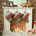 thumbnail image 7 of Coolnut Christmas Stocking Personalized Mexican Serape Stripes Large Candy Stocking Hanging Gift Xmas Stockings Decoration 1 PC for Family Holiday Party Ornaments Decor Fireplace, 7 of 7