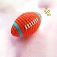 thumbnail image 2 of 2 pelotas deportivas con sonido y chirridos para masticar y morder, suministros para mascotas (1 pelota de rugby, 1 pelota de fútbol, talla S), 2 of 5