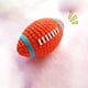thumbnail image 4 of KAKOWELY 2 pelotas deportivas con sonido chirriante, juguetes para masticar y morder, suministros para mascotas para perros y cachorros (1 pelota de rugby, 1 pelota de fútbol, talla S), 4 of 4