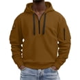 thumbnail image 6 of Luvrsol Men’s Plain Hooded Pullover Sweatshirt Solid Long Sleeve Everyday Athleisure Hoodie S-3XL, 6 of 6