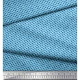 thumbnail image 3 of Soimoi Blue Japan Crepe Satin Fabric Dot Ikat Print Fabric by the Yard 44 Inch Wide, 3 of 3