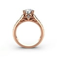 thumbnail image 3 of Vintage Filigree Moissanite Engagement Ring In Rose Gold, 3 of 4