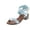 Light Blue, variant on Women's Vision-75 Ankle Wrap Adjustable Buckle Stacked Chunky Heel Sandal