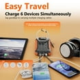 thumbnail image 4 of SOLPOWBEN Solar Power Bank,20000mAh Portable Charger with Built-in 3 Cable,18W Fast Charging&5W Wireless Charger,Compatible with iPhone,Android-Camping,Hiking,Travel Essentials(Orange), 4 of 9