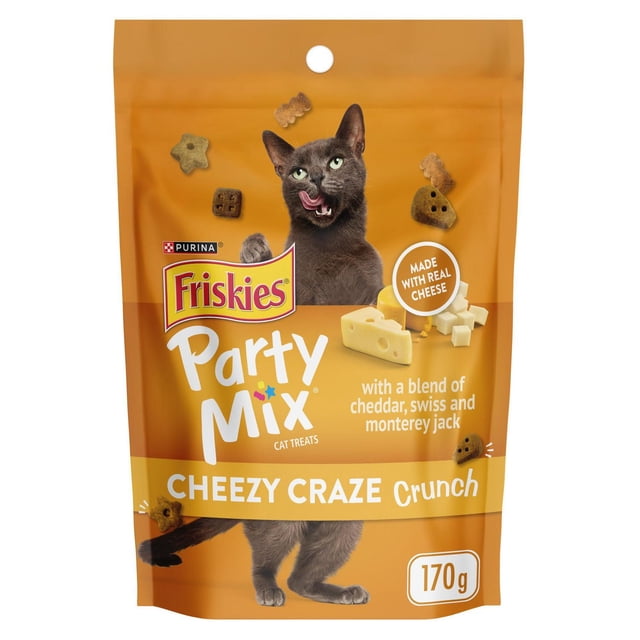 Friskies Party Mix Cheezy Craze Crunch, Cat Treats 170g
