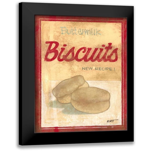 Wyatt Jr., Norman 12x14 Black Modern Framed Museum Art Print Titled - Buttermilk Biscuit Mix