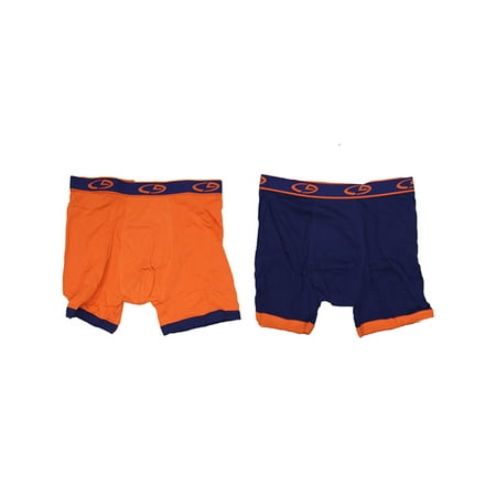 Champion Performance Stretch Advanced Athletic Fit and Support 2 pk Regular Boxer Briefs Blue/Orange