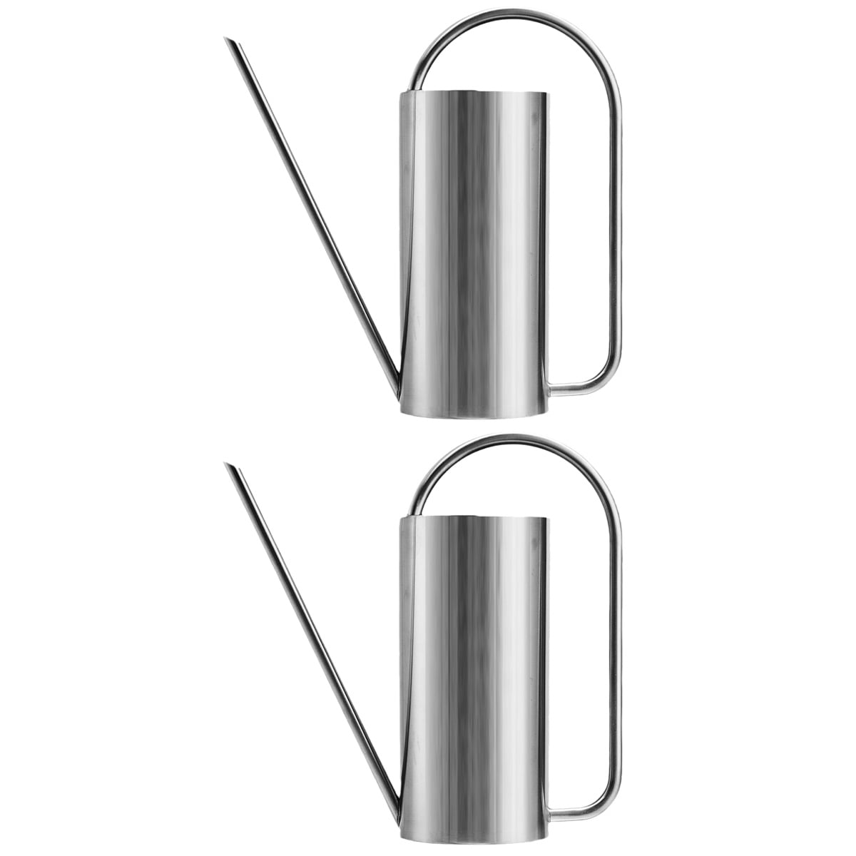 OUNONA 2pcs Stainless Steel Long Spout Bonsai Watering Pot  Metal Watering Can Gardening Tool