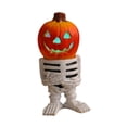 thumbnail image 3 of Estatua de caballero calabaza, decoración de Halloween con luces LED, artesanía fina 14 cm x 7 cm x 6 cm, 3 of 9
