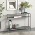thumbnail image 5 of Evelyn&Zoe Ricardo 42" Wide Rectangular Console Table with Metal Shelves, Matte White, 5 of 5