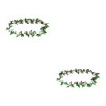 thumbnail image 3 of Cateissary Flores de plantas simuladas de alto grado de realismo: para la decoración de bodas, creando un entorno hermoso y romántico, vid rosa rosa Vid rosa de 16 cabezas 2Conjunto, 3 of 6