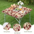 thumbnail image 4 of Pioneer Flower Floral Print Pattern Square Fitted Tablecloth with Elastic Edge,Square Table Cover,Washable Elastic Table Cover for Home Kitchen Party Decor 34"x34", 4 of 6