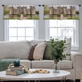 thumbnail image 5 of LALILO Kitchen Curtain Valance Ancient Castle Winter Bright Rod Pocket Window Curtain 52"x 18" Set of 2, 5 of 7