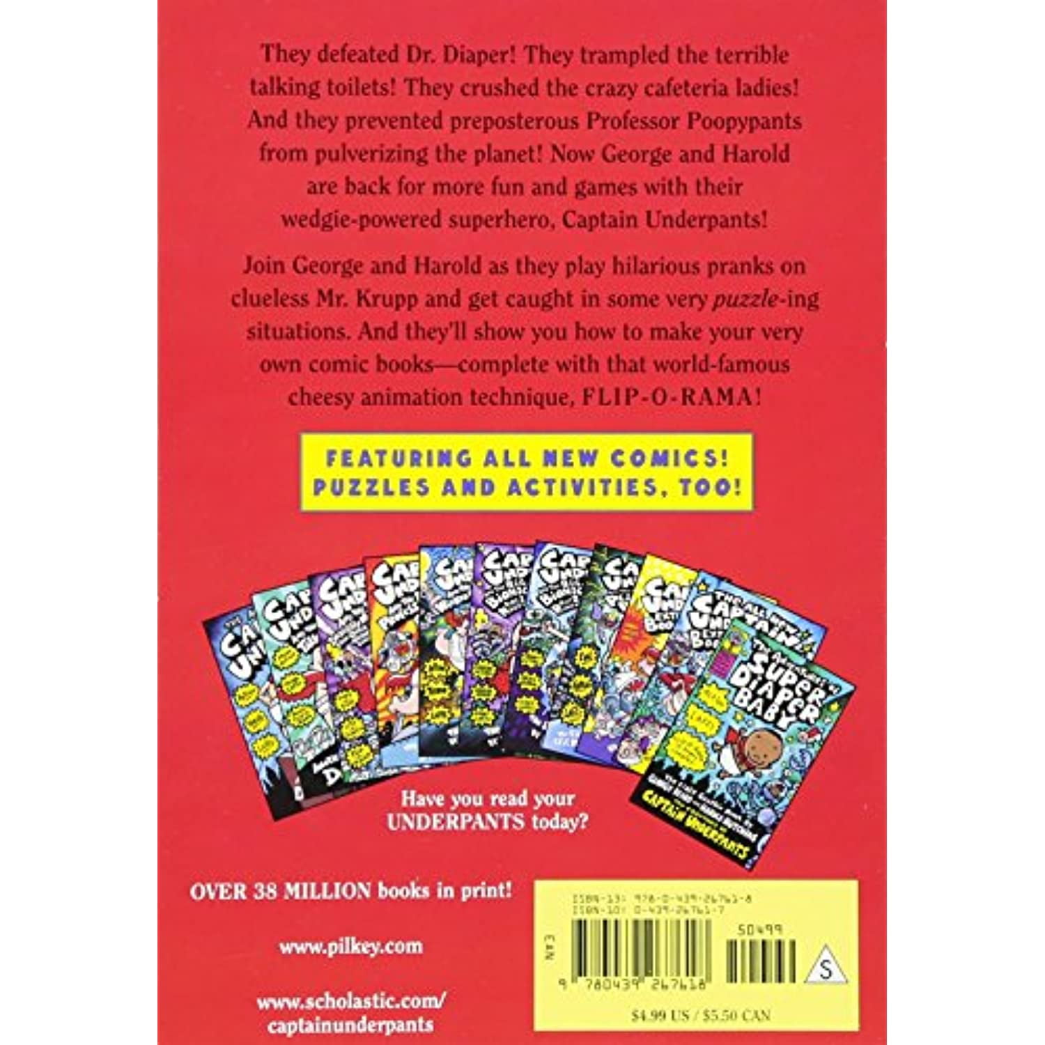 The Captain Underpants Extra-Crunchy Book o' Fun: Dav Pilkey, Dav Pilkey:  9780439267618: : Books