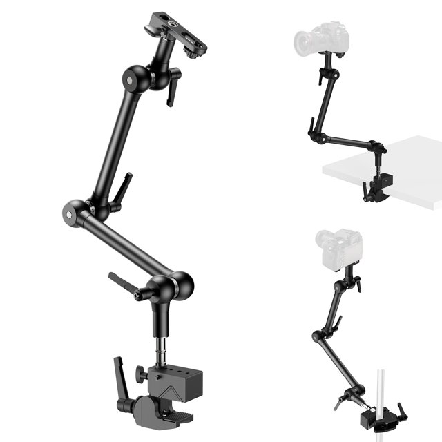 Kit de Montaje Brazo Mágico ALTSON 52 cm con Abrazadera de Aluminio Carga 3 kg