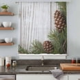 thumbnail image 5 of Vintage Pine Cones Sheer Curtains 54 Inches Long, Retro Botanical Watercolor Wooden Light Filering Curtains, Breathable Simi Curtain Privacy Drapes for Kitchen Bathroom Nursery Small Window Treatment, 5 of 9