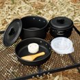 thumbnail image 3 of Camping Cooking Pots Set, Camping Cookware Anti Stick Aluminum Oxide with Bowls for Outdoor, 3 of 7