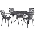 thumbnail image 1 of Homestyles Grenada Aluminum 5 Piece Outdoor Dining Set in Charcoal, 1 of 13