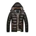 thumbnail image 4 of Men Winter Stand Collar Hooded Down Jacket Slim Fit Cotton Padded Coat Outwear, 4 of 7