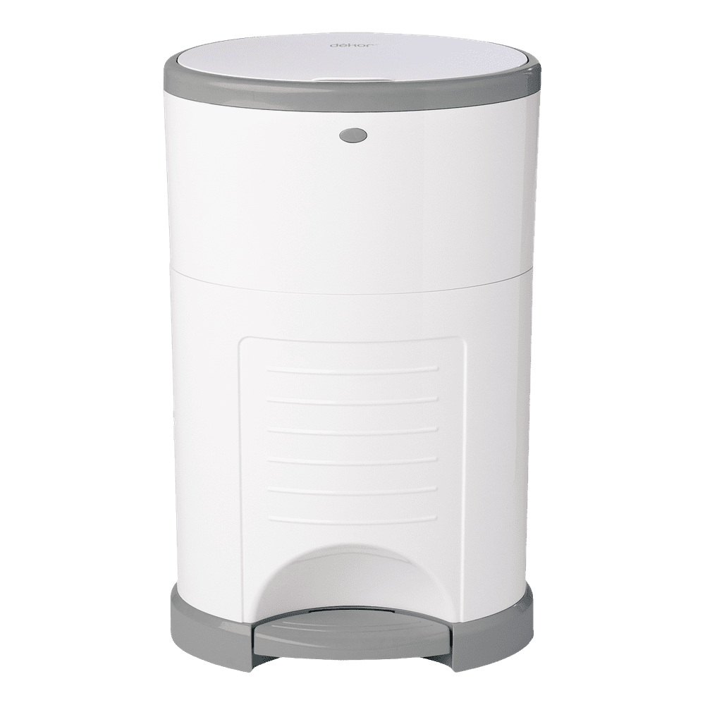 Dekor Classic Hands-Free Diaper Pail, White