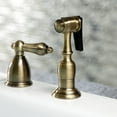 thumbnail image 4 of Kingston Brass Heritage 8" Center Kitchen Faucet with Brass Sprayer, 4 of 7