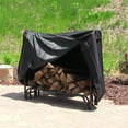 thumbnail image 4 of Sunnydaze 24" x 50" x 42" Black Solid Firewood Log Rack Cover with PVC Backing, 4 of 7