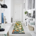 thumbnail image 4 of Yayeee Runner Rug for Bedroom 2'x6' Machine Washable Hallway Non Slip Mat, Orange Floral Garden, 4 of 8