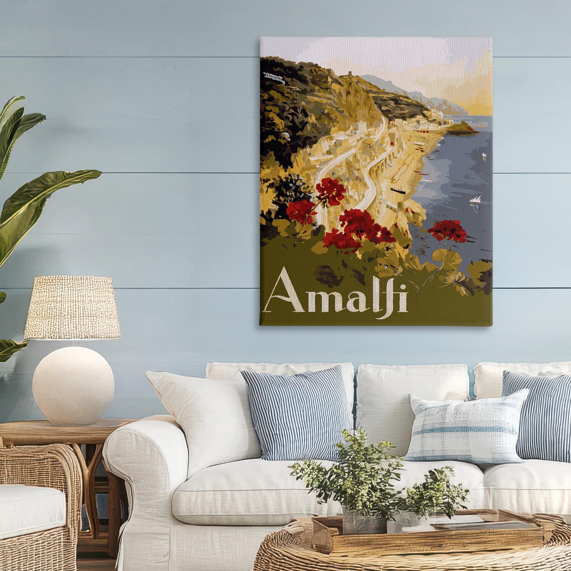Stupell Industries Picturesque Amalfi Coast Canvas Wall Art, design by Lil' Rue
