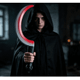 thumbnail image 4 of Halloween Decorations Fake Knife,Plastic Scythe Halloween Decor, Pretend Tool For Stage Show And Holiday Party Scene Decoration, 4 of 5