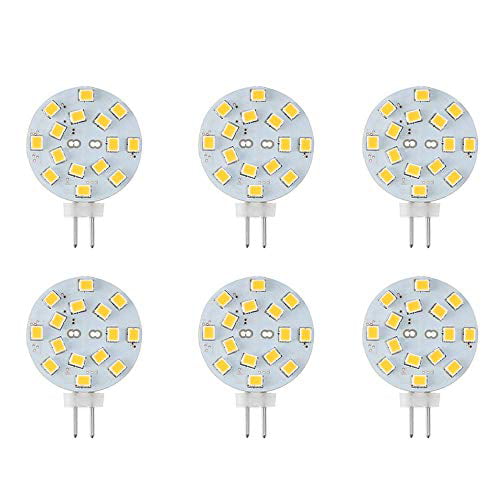 3-Bulbs Disc Type G4 12V LED for Boats RV Campers Trailers Warm White 