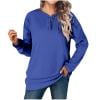thumbnail image 7 of Admvng Womens Sweatshirt Solid Color Casual Long Sleeved-neck Sweatshirt Without Hat，Size S-2XL, 7 of 7